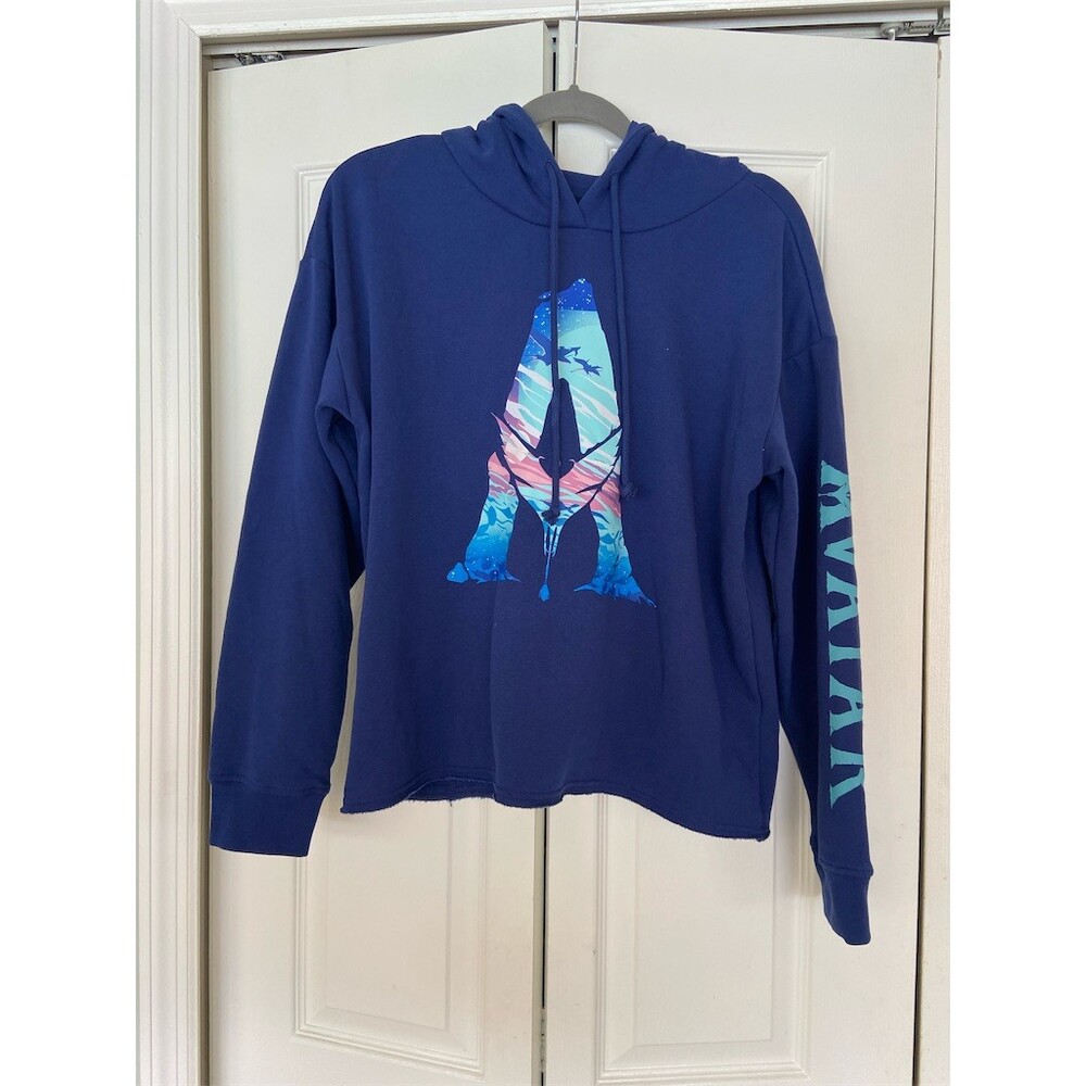Avatar Avatar Way of Water Hoodie Womens 2XL Blue Pullover Logo Sleeve